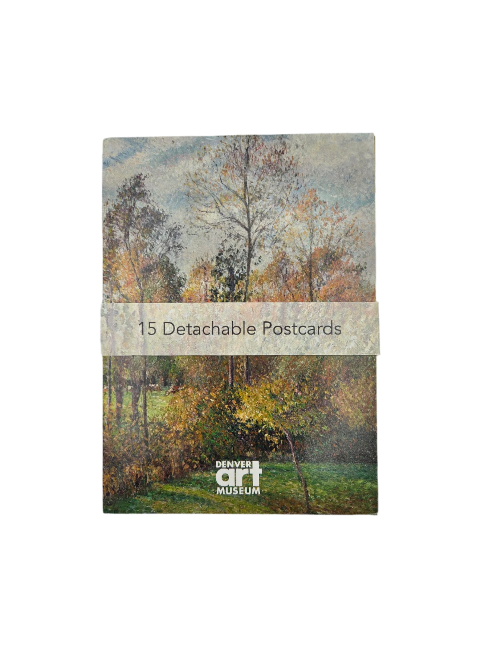 Pack of detachable postcards with Pissarro's Autumn Poplars painting on the cover