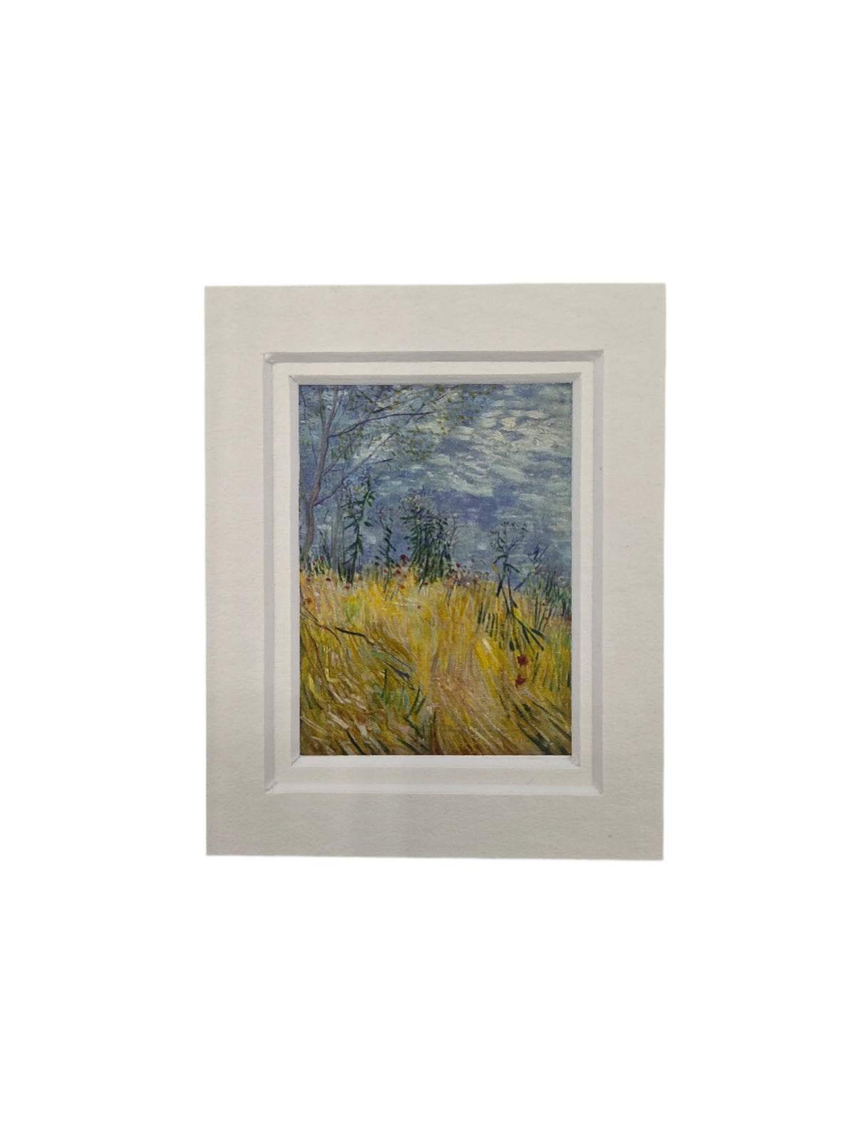 Framed artwork magnet with van gogh&#39;s wheatfield painting