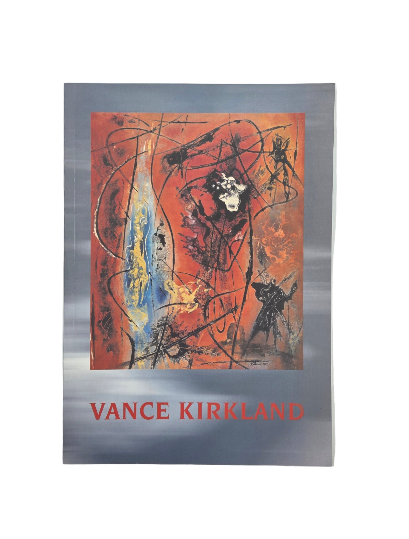 Abstract artwork with 'Vance Kirkland' text with a metallic grey background book