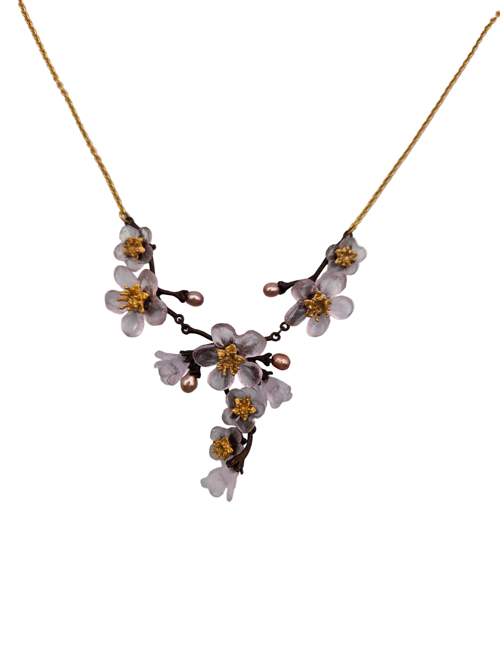 Necklace with floral pendant