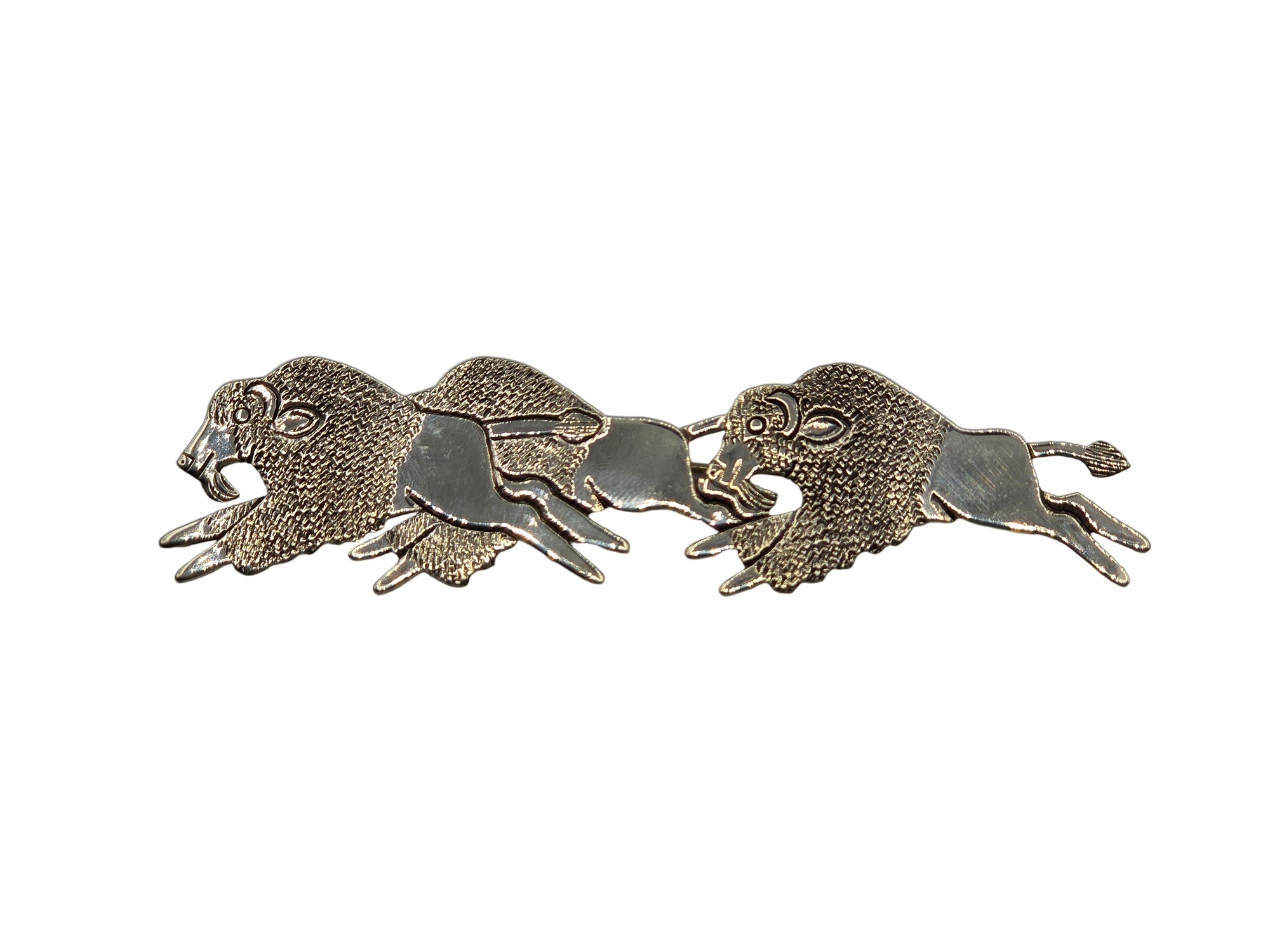 Running Buffalo Silver pin
