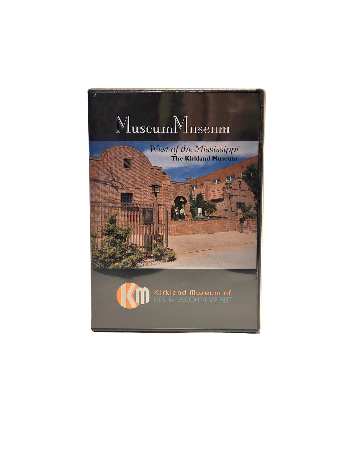 DVD cover with &#39;Museum Museum&#39; branding and a building image on a beige background
