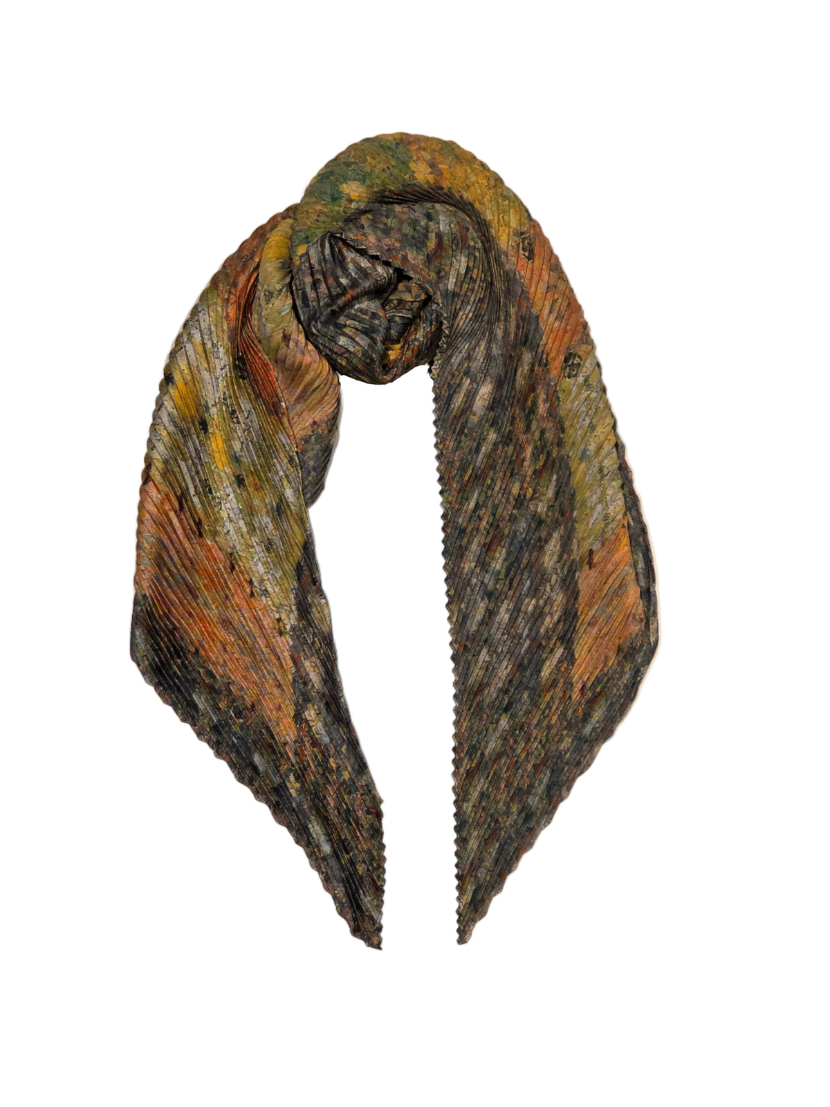 Pissarro Inspired Satin Scarf