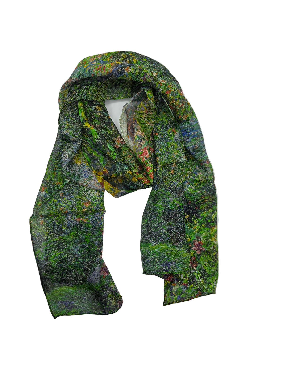 Long The Garden and Henhouse at Octave Mirbeau&#39;s, Les Damps Pissarro Silk Chiffon Scarf