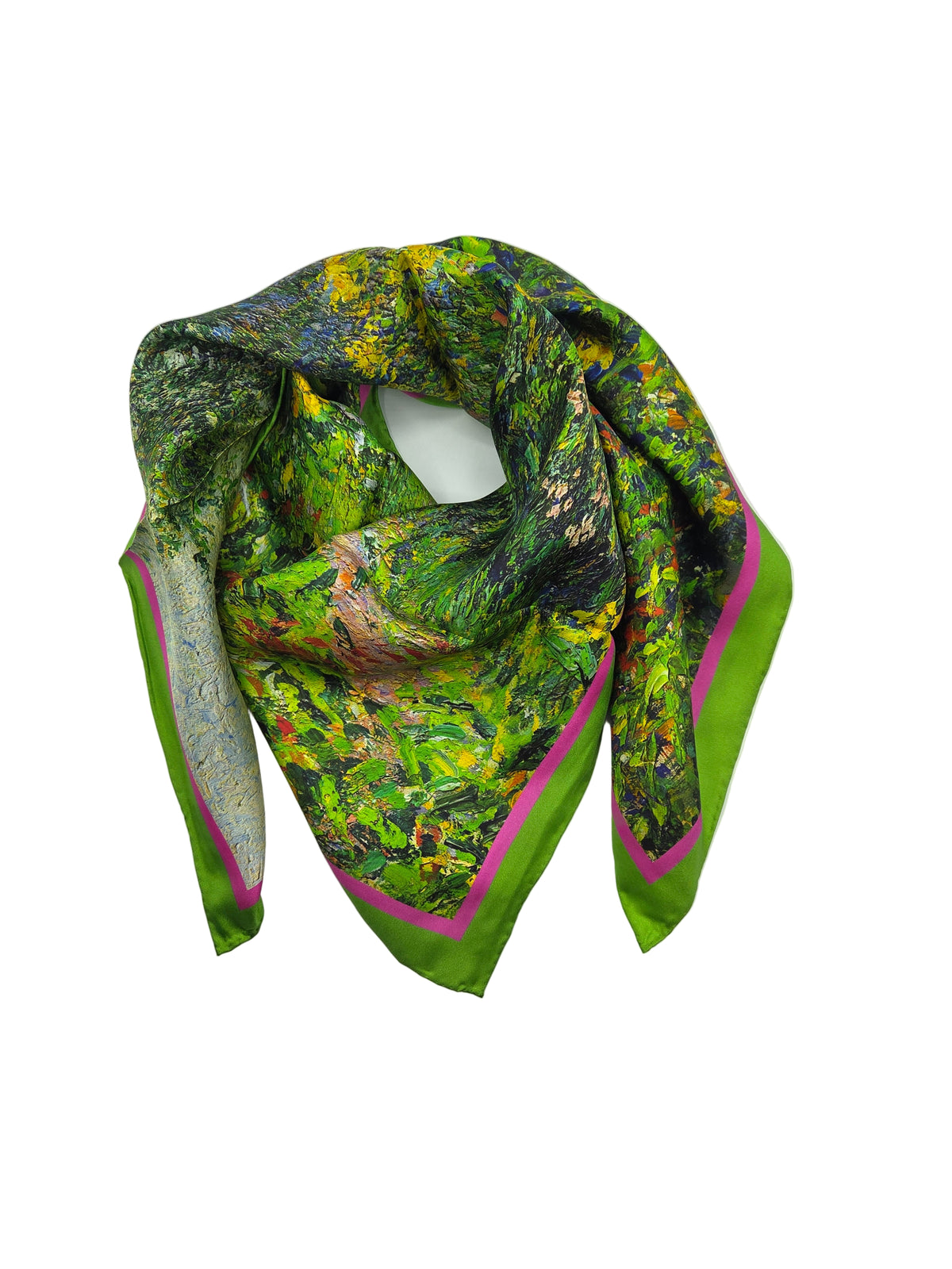 Square The Garden and Henhouse at Octave Mirbeau&#39;s, Les Damps Pissarro Silk Scarf