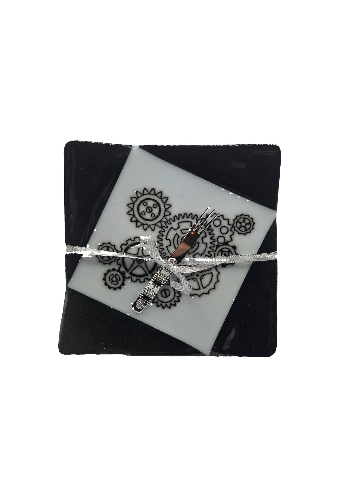 Black &amp; White Fused Glass