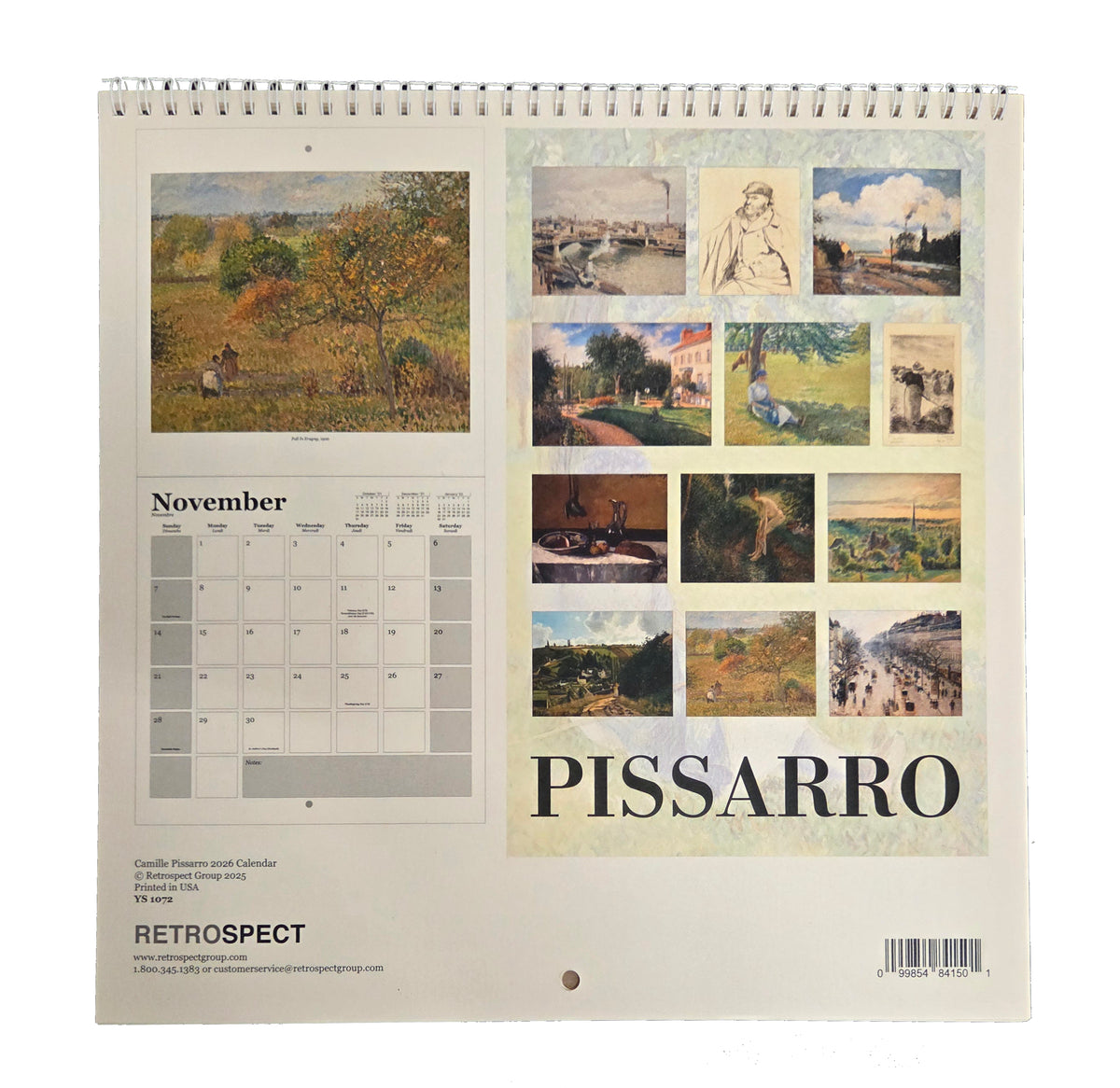 Pissarro 2026 Square Clendar
