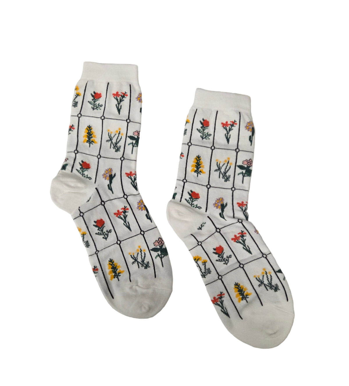 Womens Garden Print Socks