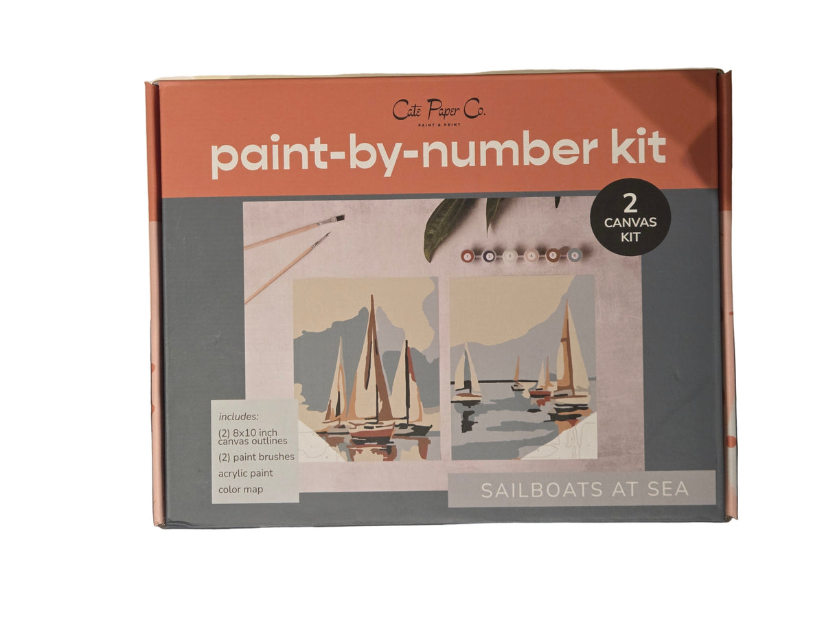 Sailboats at Sea Paint-By-Numbers kit