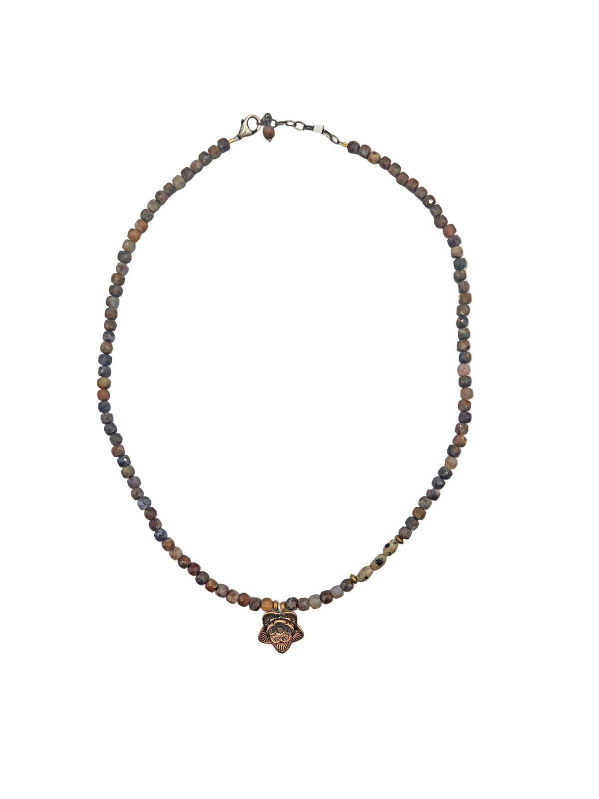 Bronze Layered Cactus Flower Marana Necklace