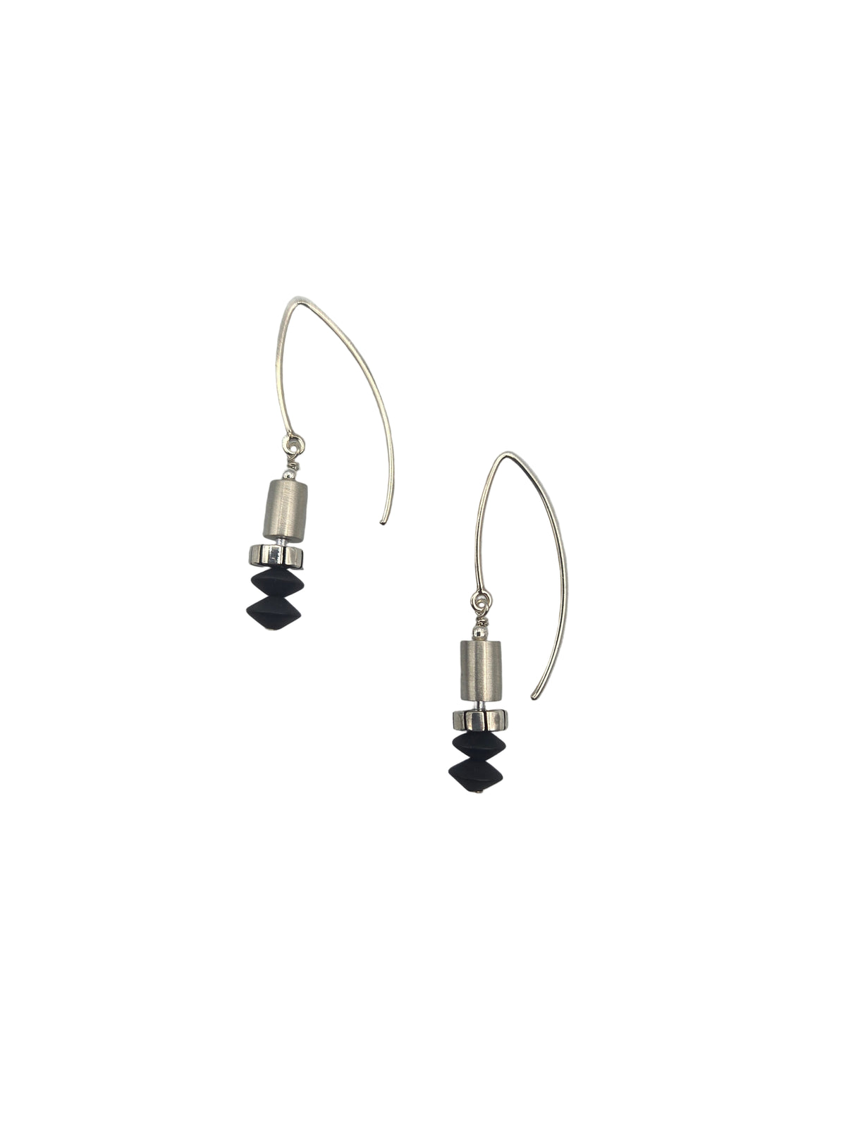 Matte Black Onyx Earring