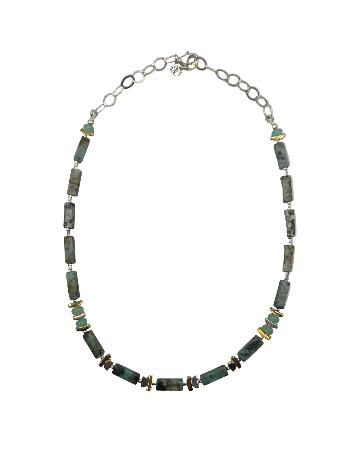 African Turquoise & Chysoprase Necklace