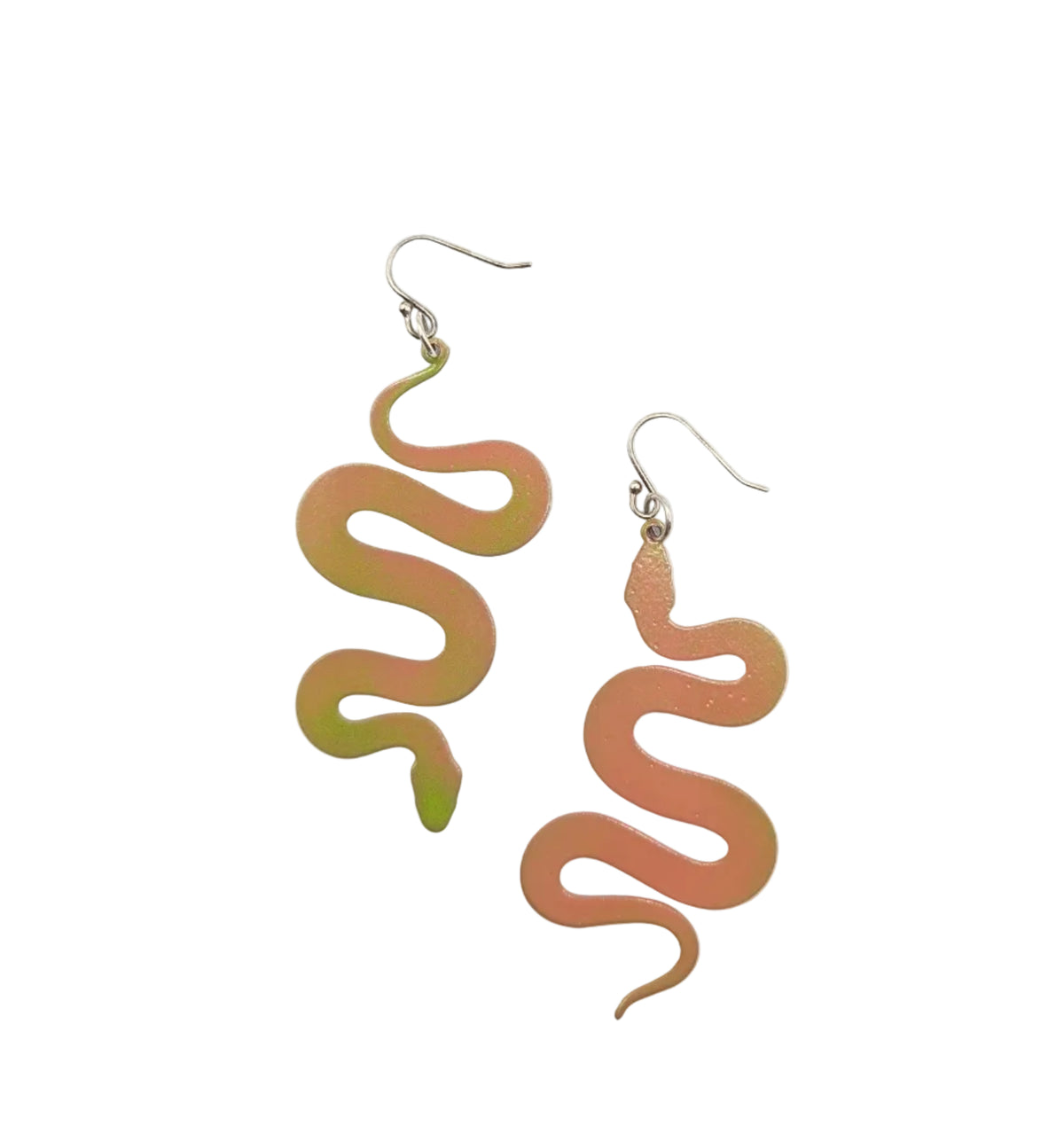Snake Powdercoated Steel Earrings