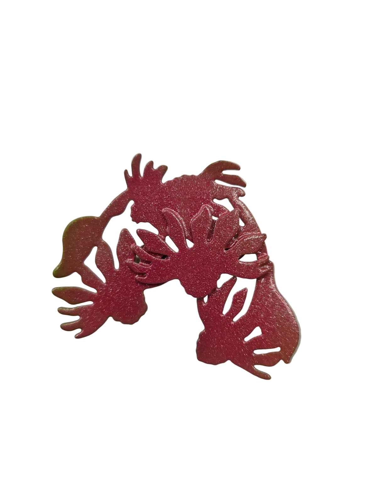 Echinacea Powdercoated Steel Brooch