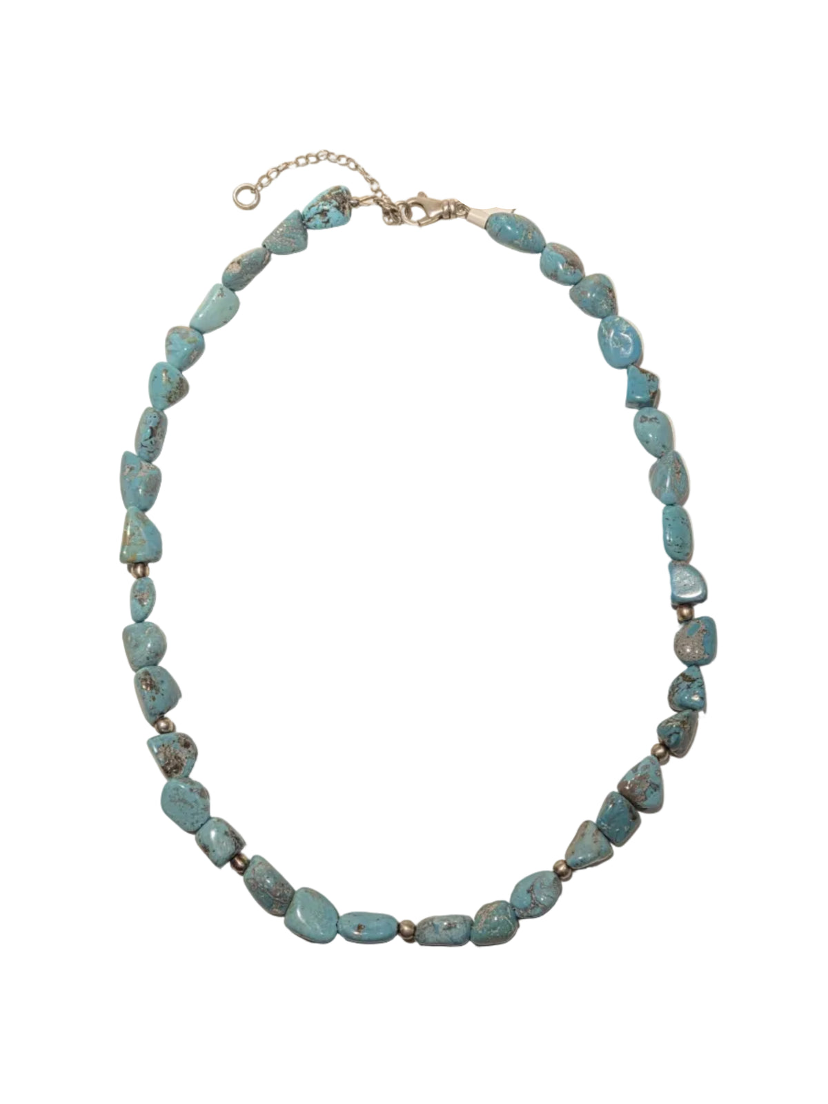 Turquoise Pebble Beaded Necklace