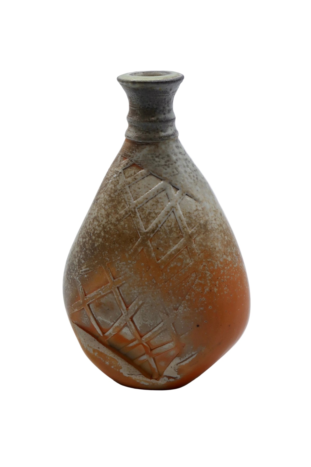 Wood Fired Oval Bud Vase 6.5"