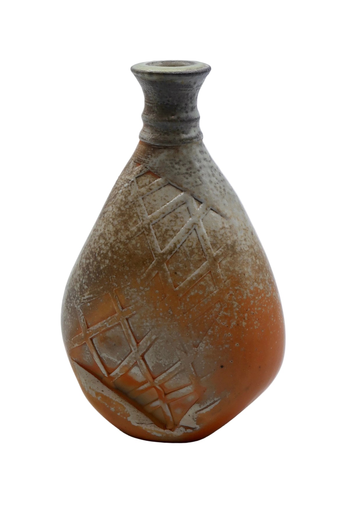 Wood Fired Oval Bud Vase 6.5"