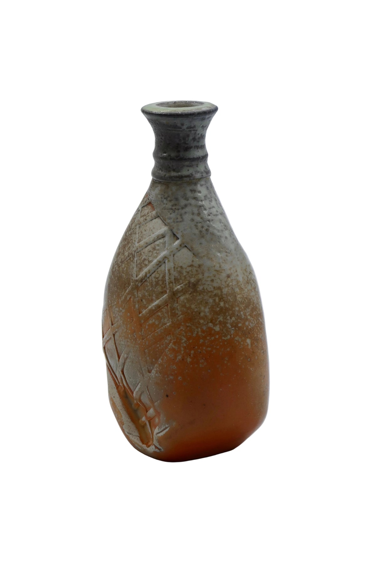 Wood Fired Oval Bud Vase 6.5"