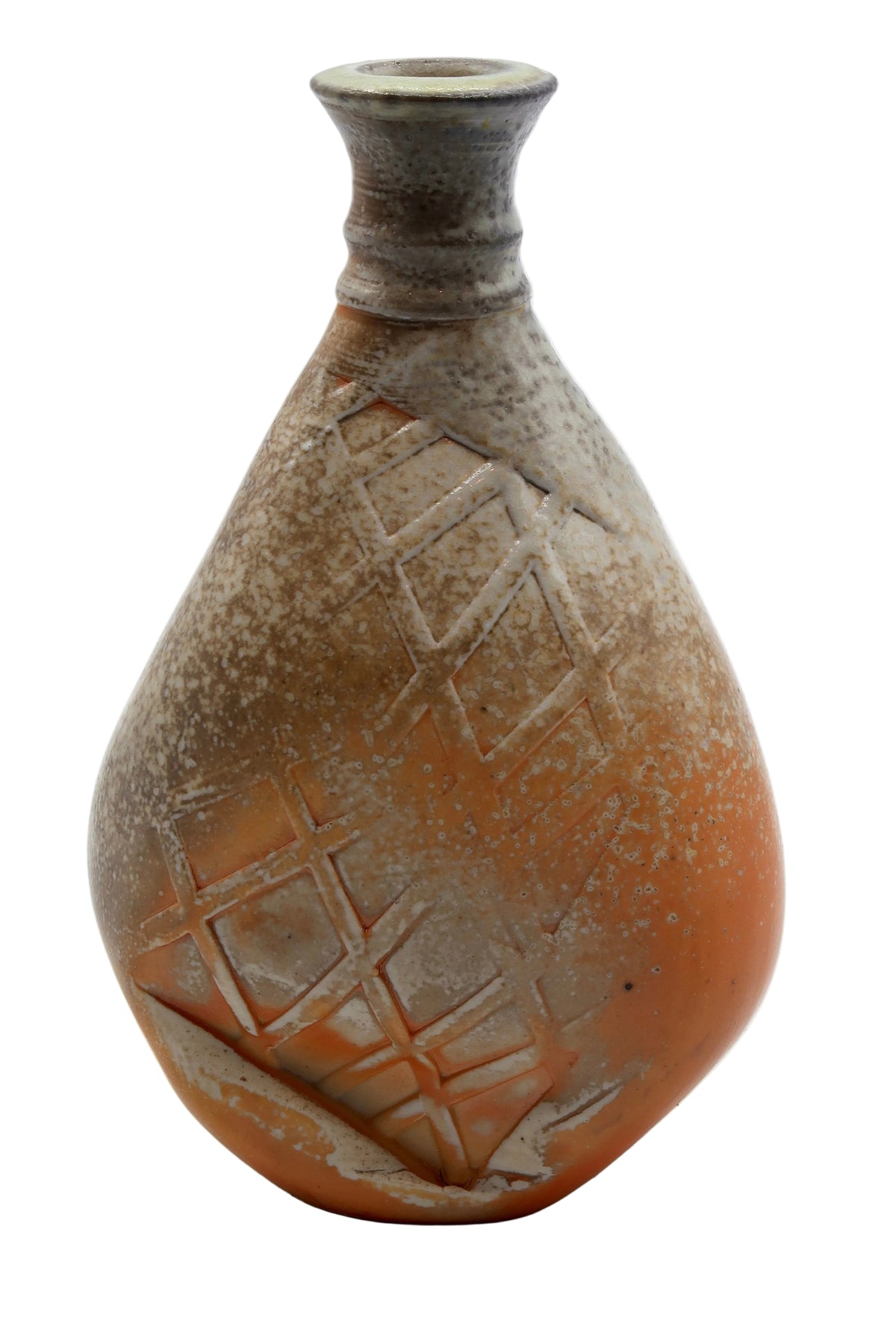 Wood Fired Oval Bud Vase 6.5"