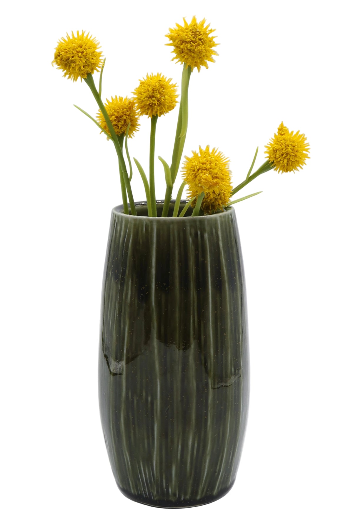 Green Textured Vase