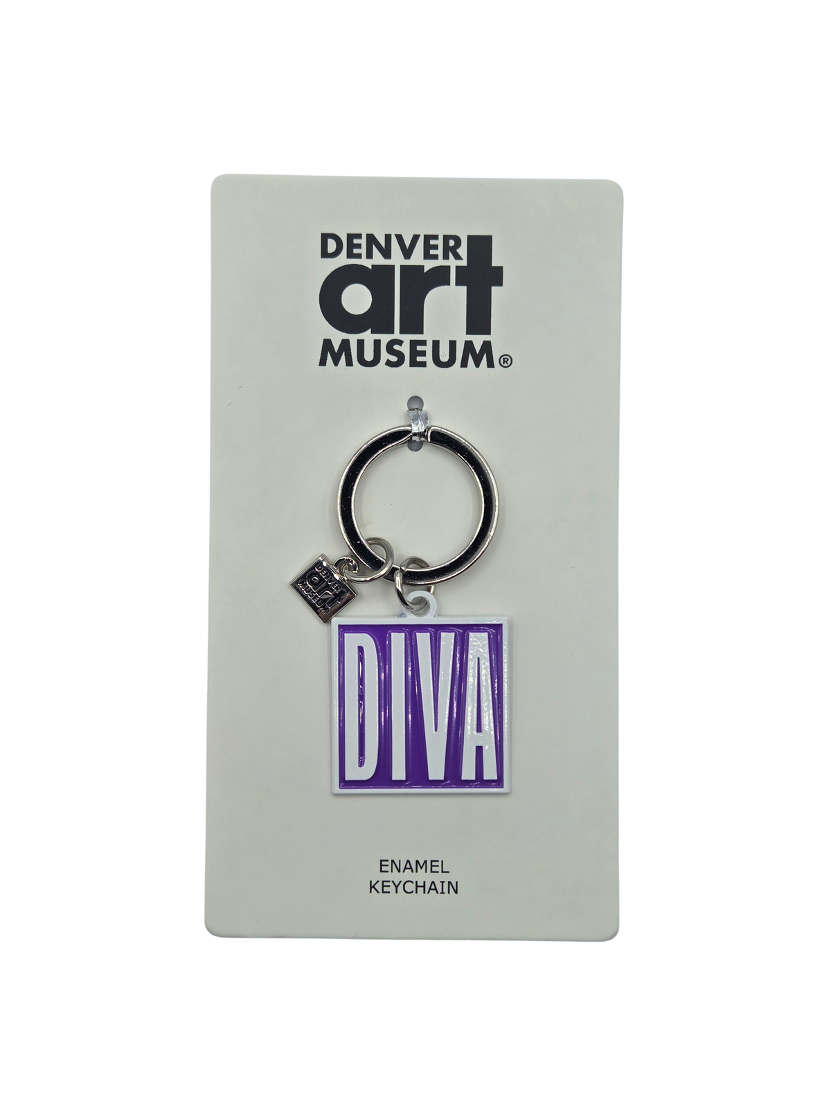 DIVA White on Purple Keychain