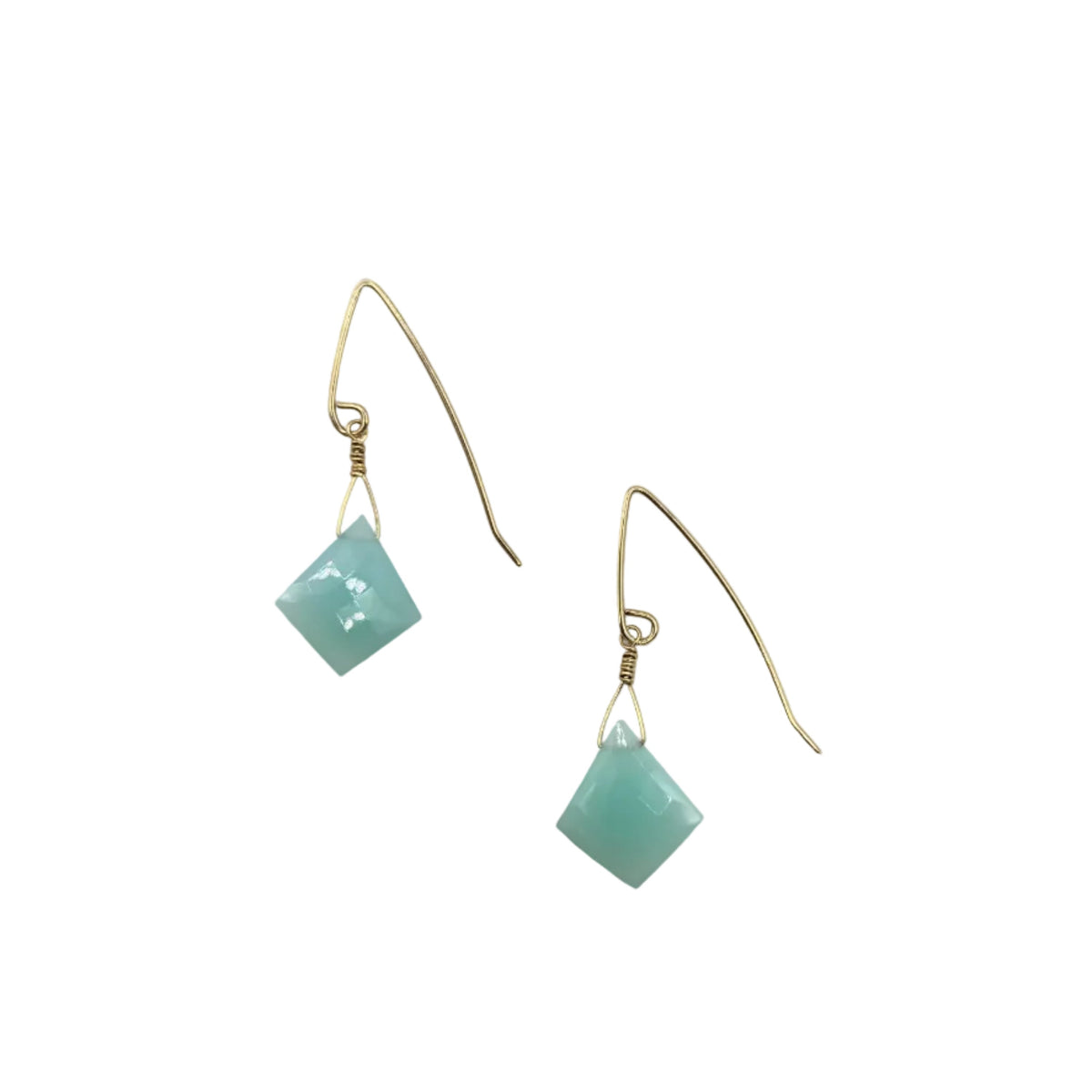 Blue Chalcedony Briolette Earrings