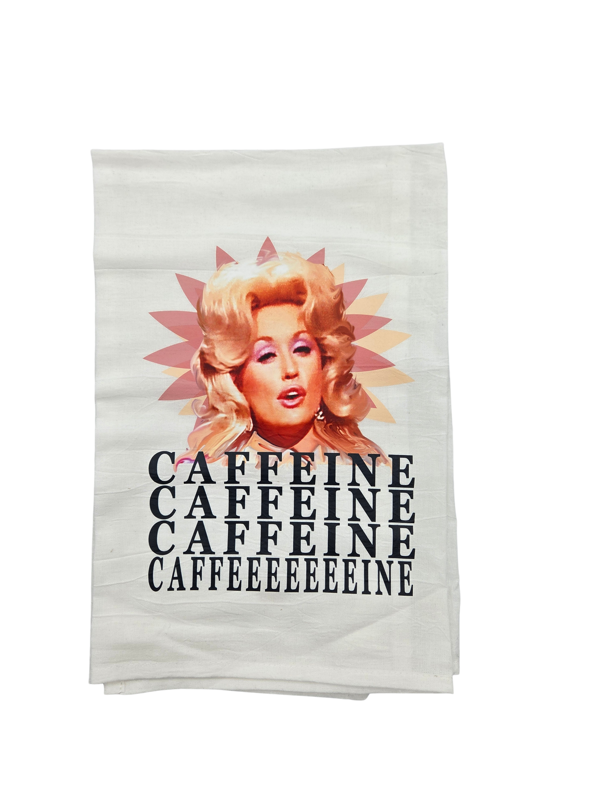Dolly Parton Caffeine Caffeine Kitchen Tea Towel