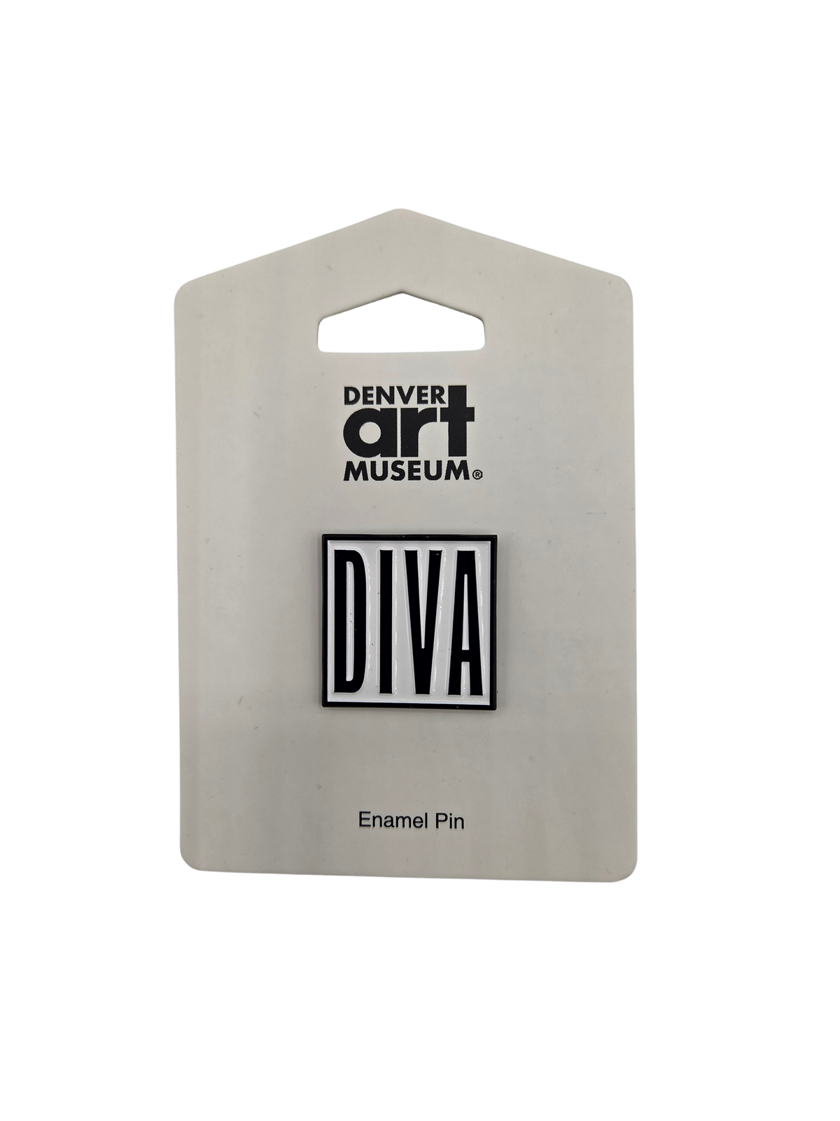 DIVA White on Black Pin