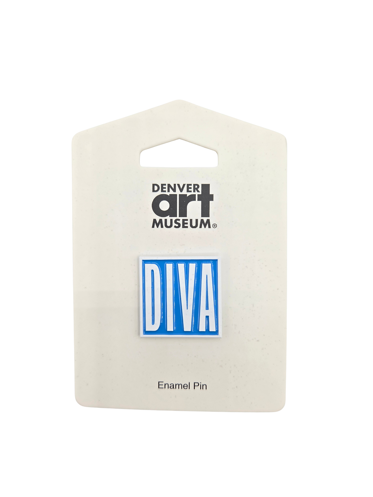 DIVA White on Blue Pin