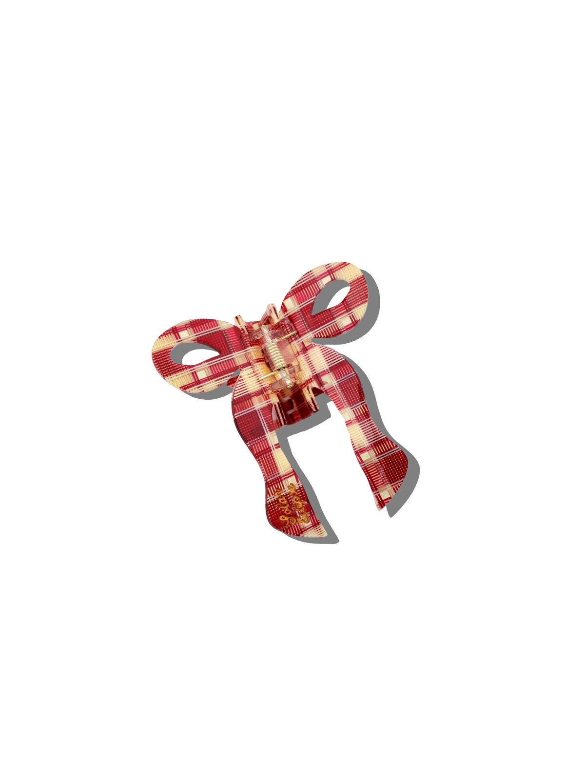 Hand-painted Coquette Bow Claw Hair Clip | Eco-Friendly