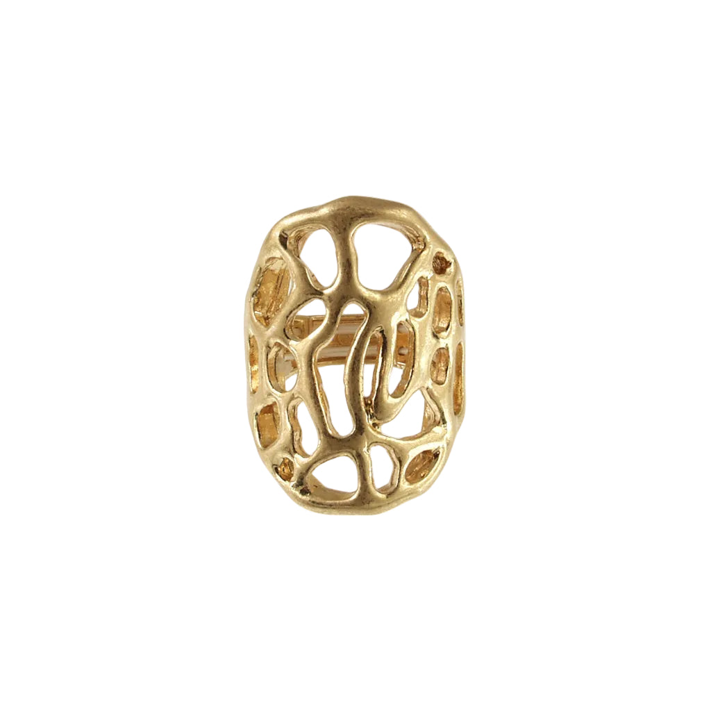 Antique Gold Coral Stretch Ring