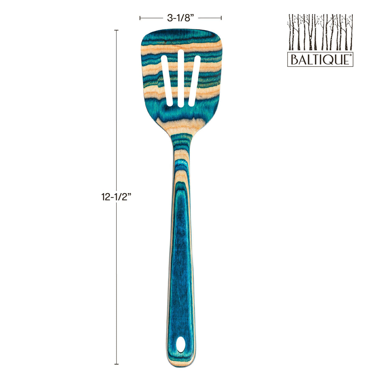 Baltique® Mykonos Colorful Wooden Slotted Spatula
