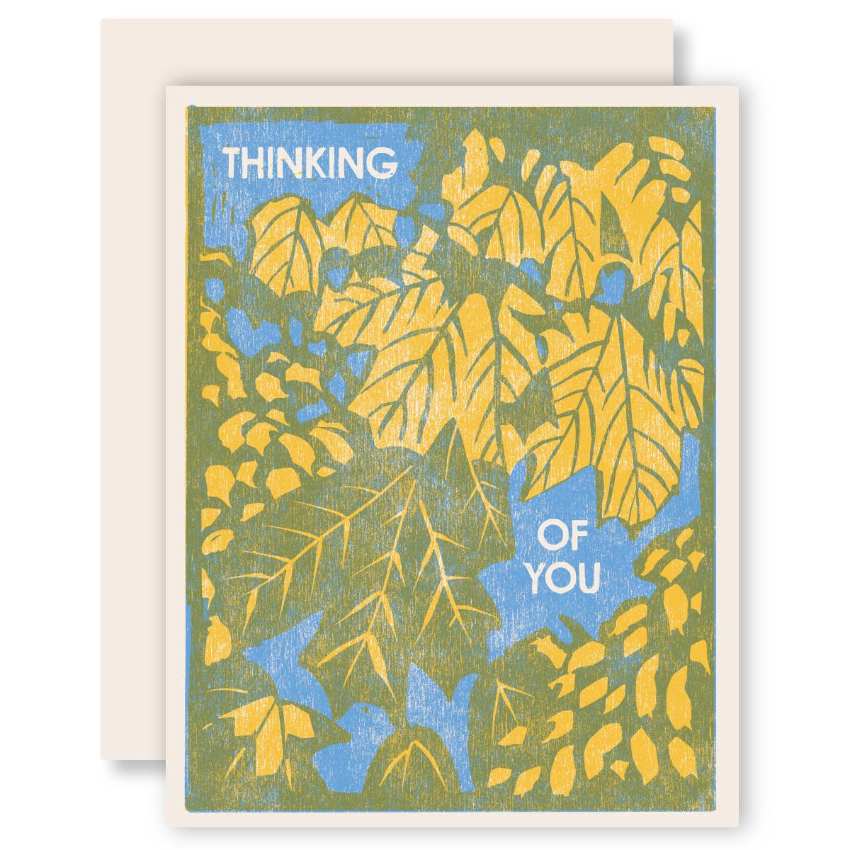 Thinking of You (Autumn Leaves) Letterpress Card