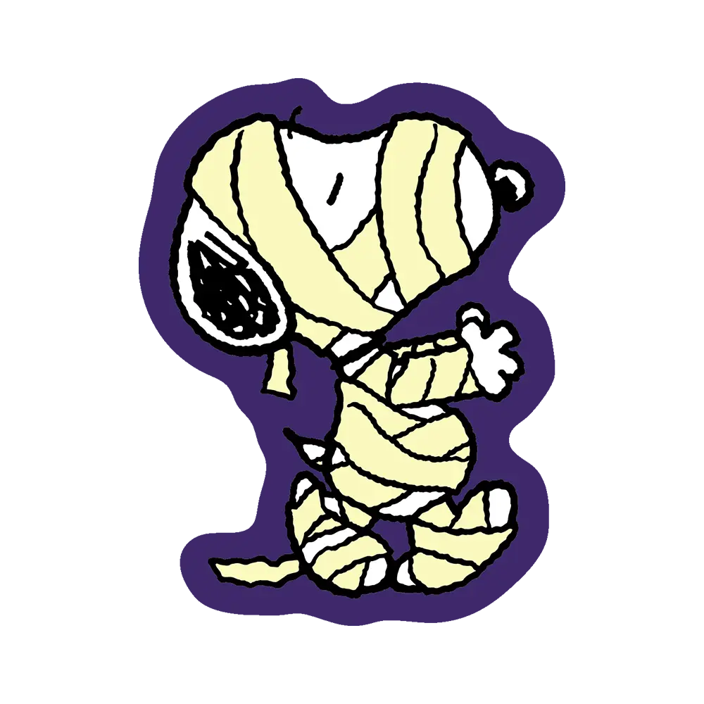 Snoopy Mummy Glow-in-the-Dark Sticker