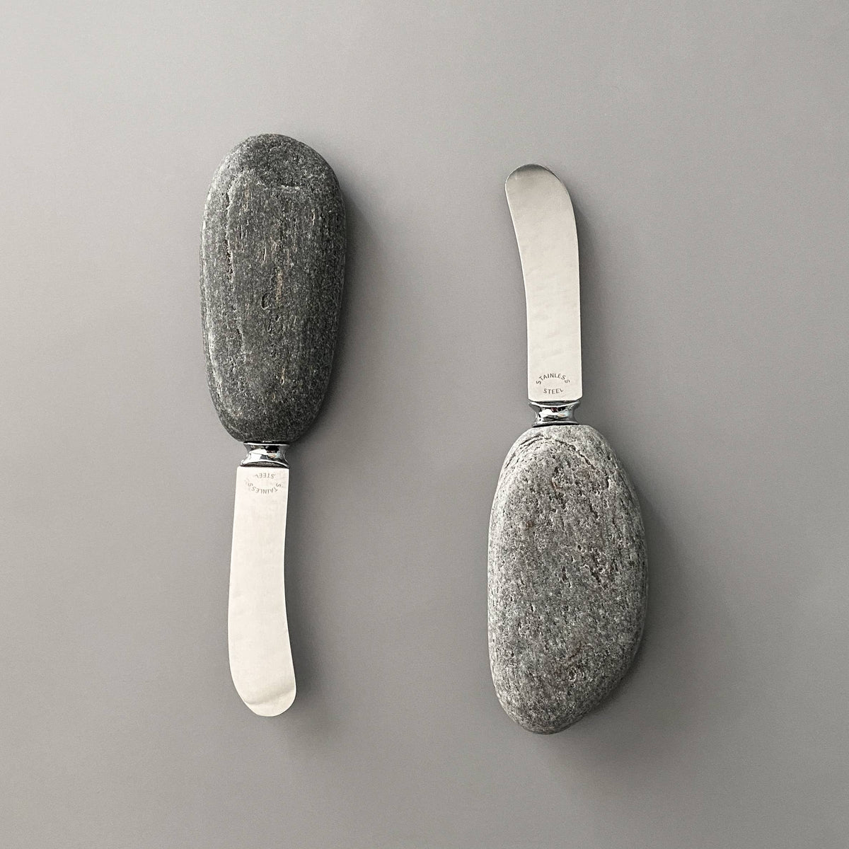Ergonomic Stone Cheese Spreader