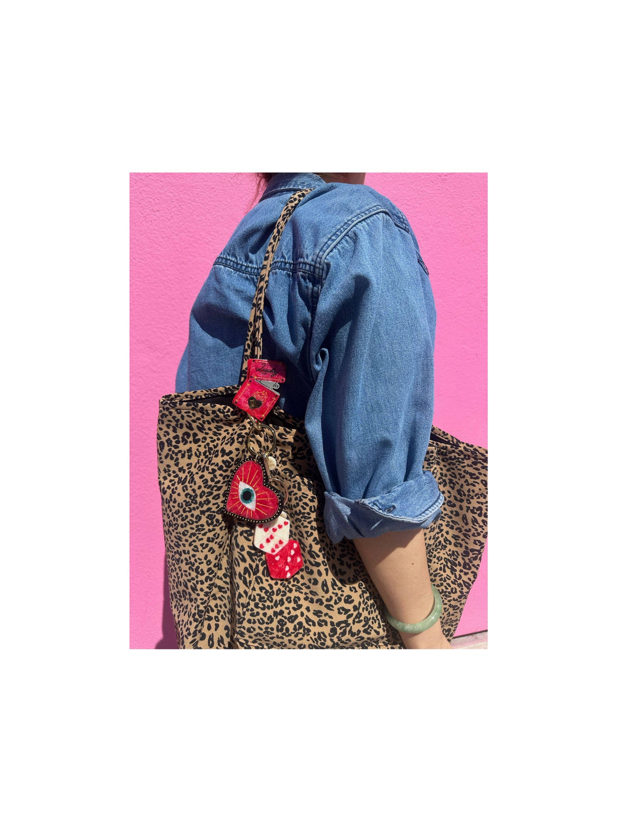 Lucky Eye Heart Bag Charm + Keychain