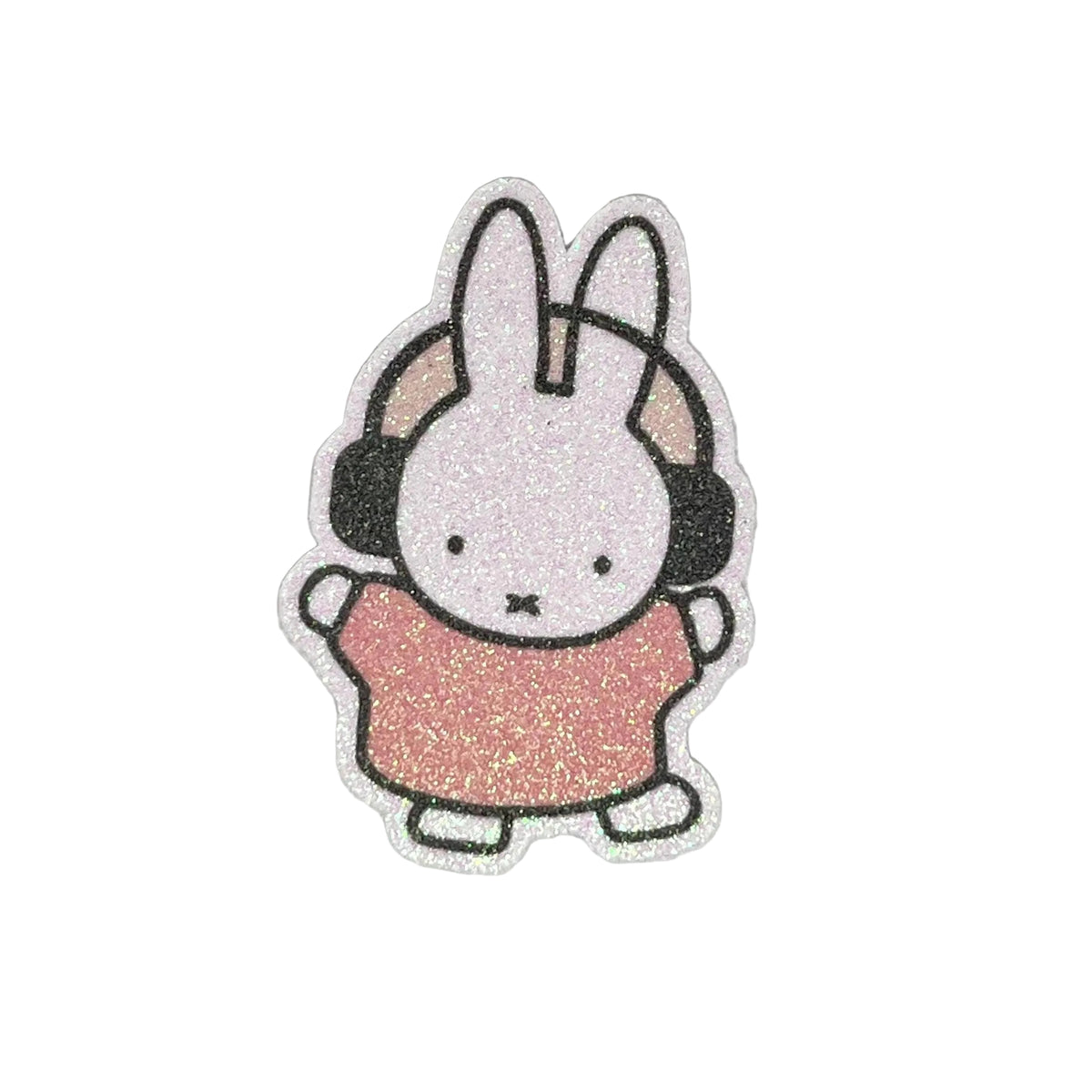 Miffy Wearing Headphones Waterproof Kiss-Cut Sticker