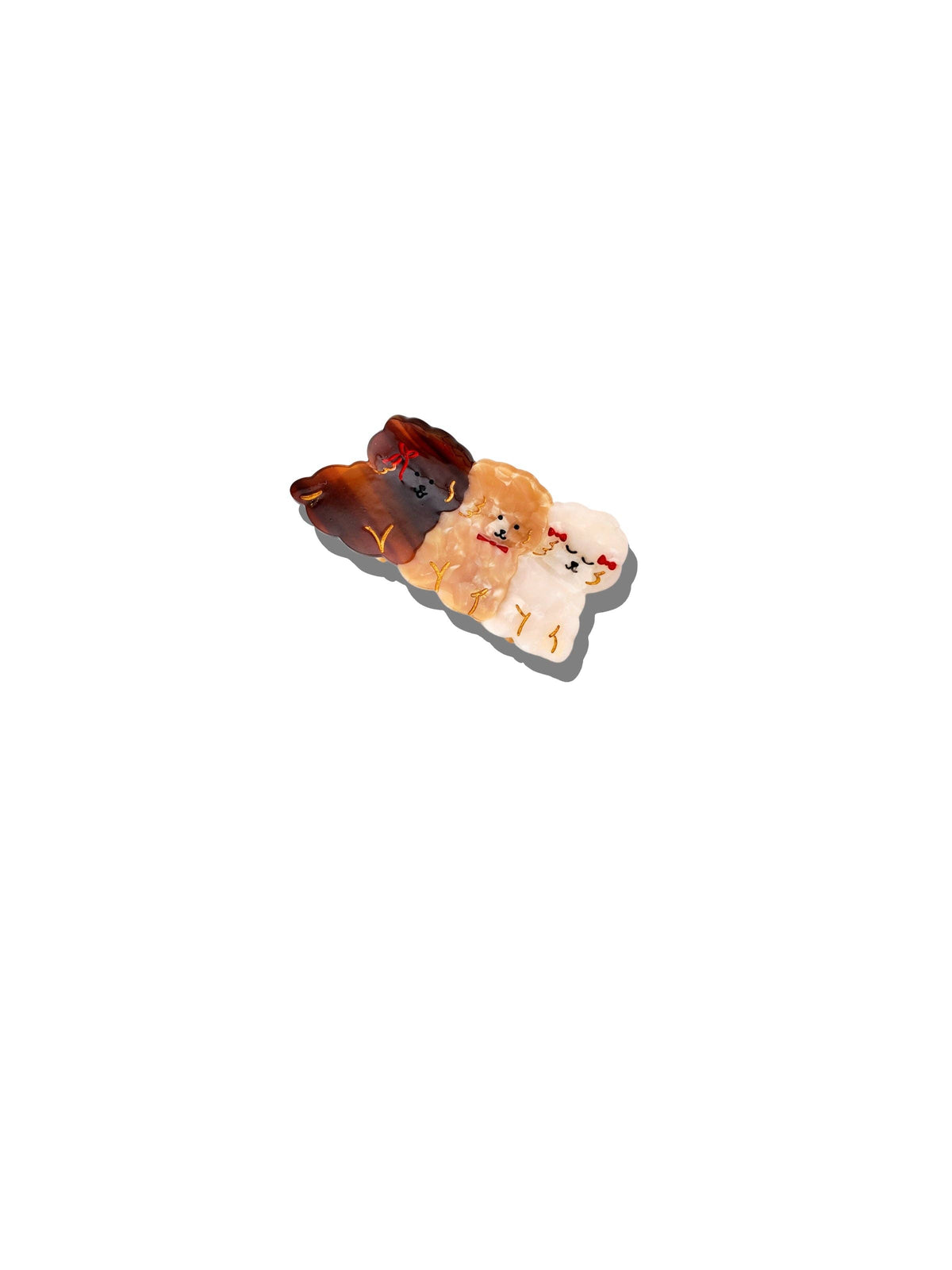 Hand-Painted Mini Puppies Claw Hair Clip | Eco-Friendly