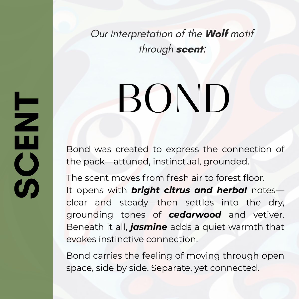 Indigenous Art Essential Oil Candle | Wolf