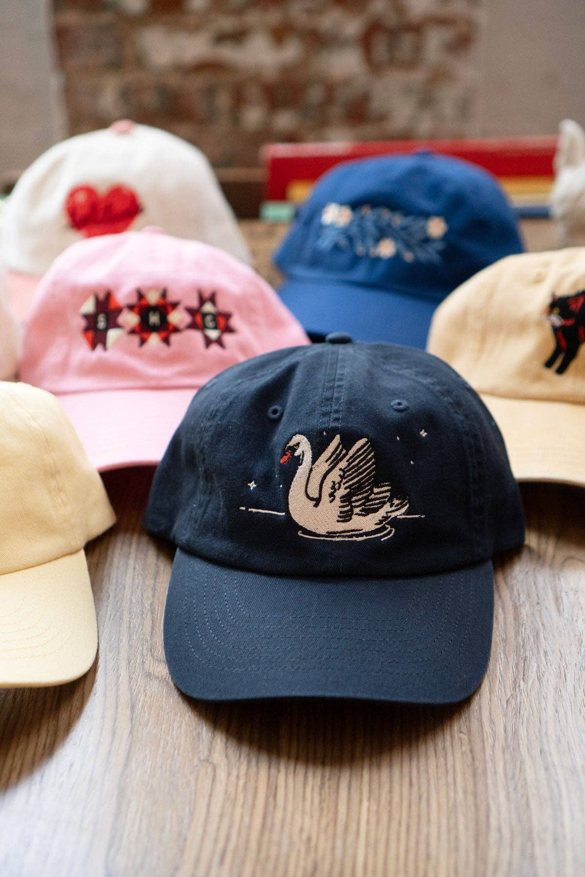 Night Swans Hat | Embroidered Swan Dad Hat