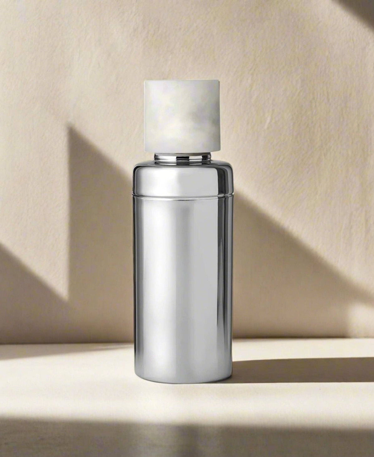 Azure Matte White Resin & Stainless Steel Cocktail Shaker