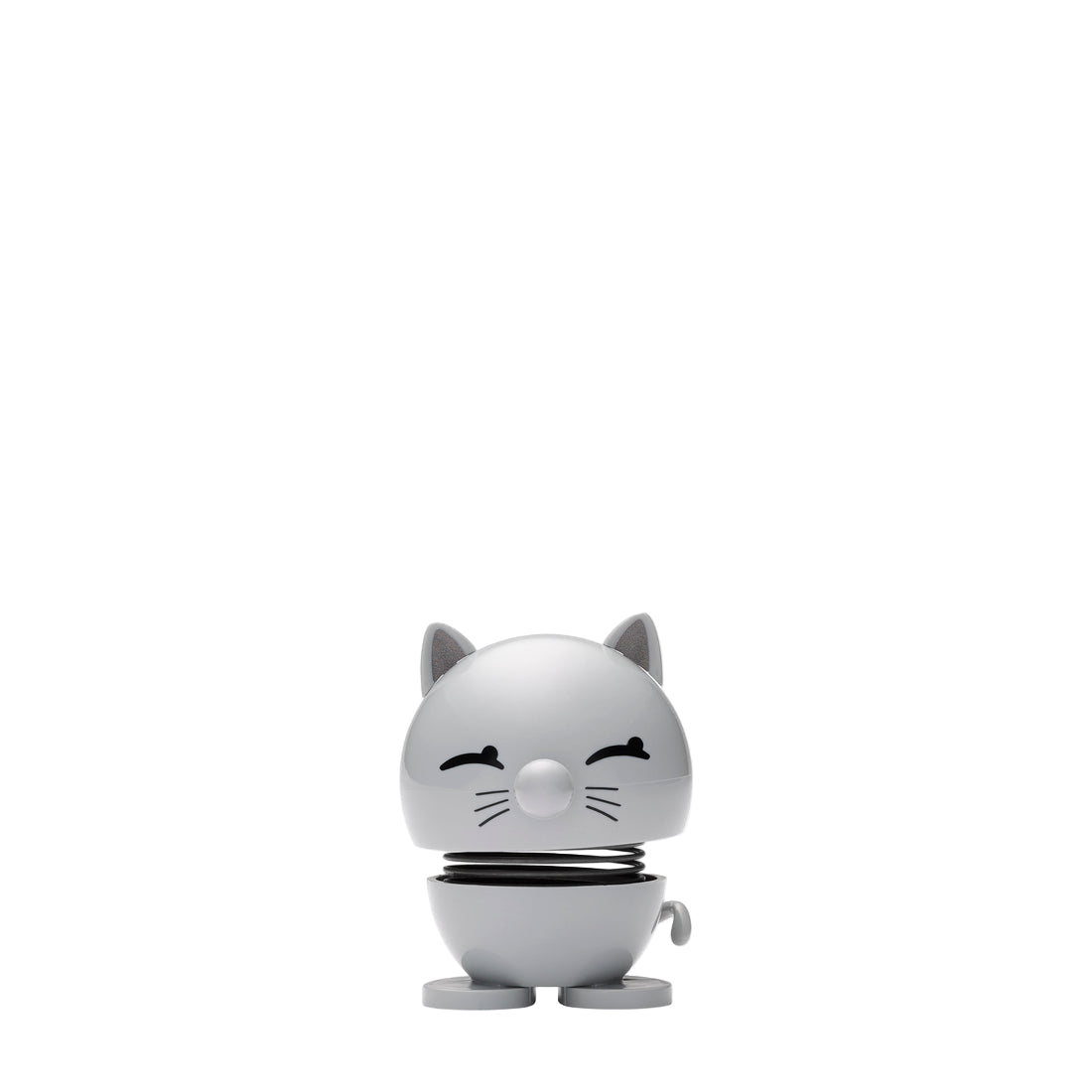 White cat-shaped object on a white background