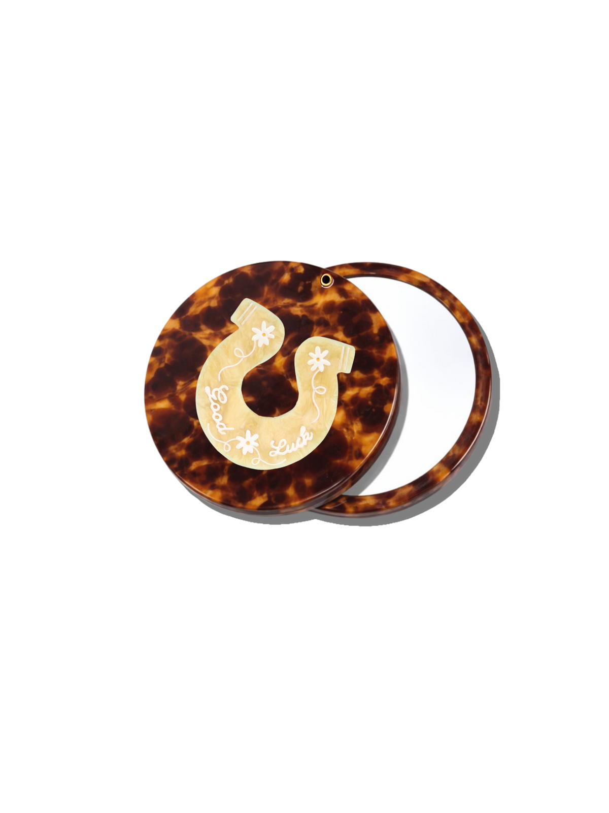 Good Luck Horseshoe Compact Mirror