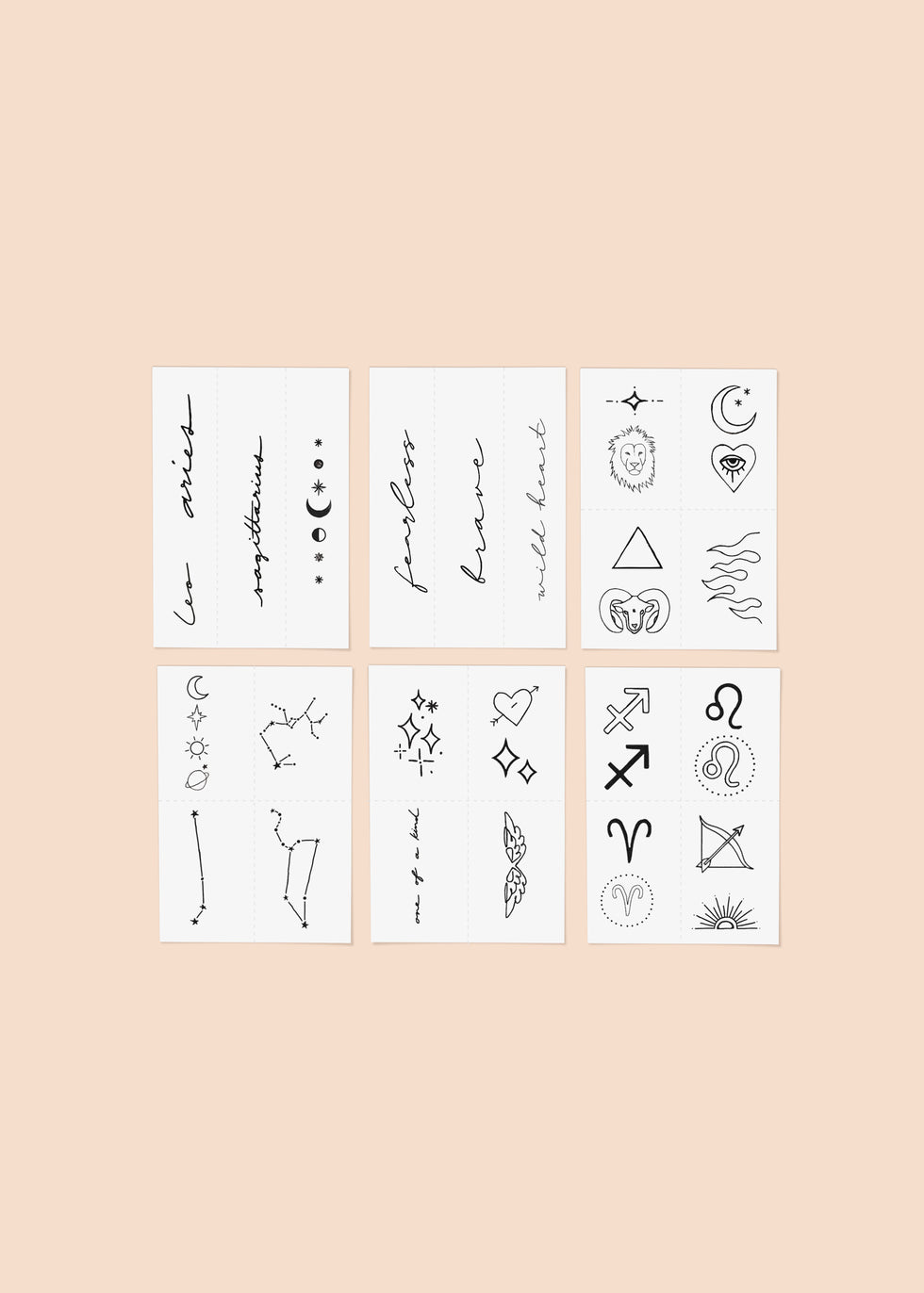 Zodiac Temporary Tattoo Pack
