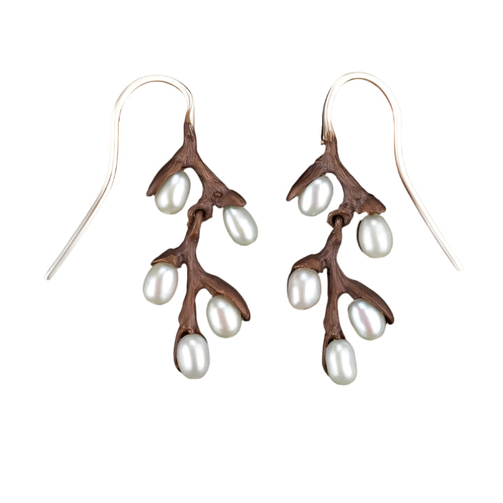 Pussy Willow Drop Frozen Wire Earrings