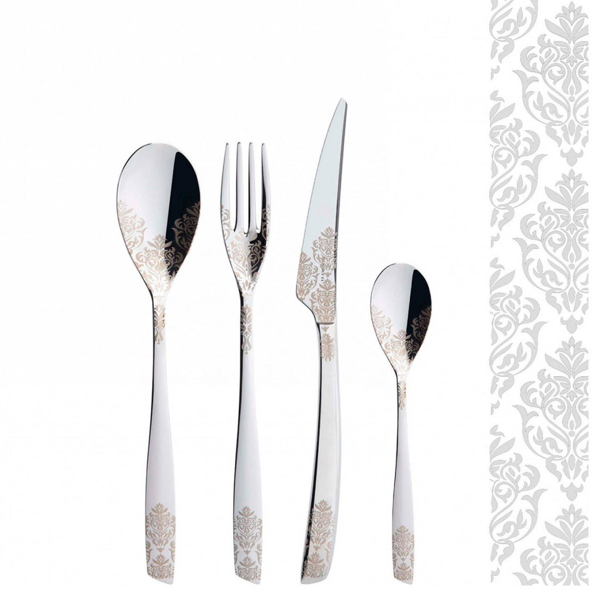 Riviera Devore' 5 Piece Place Setting stainless steel