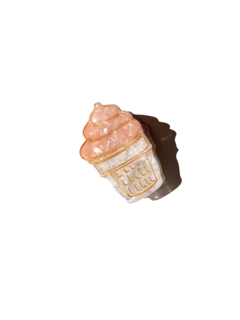 Hand-painted Soft Serve Ice Cream Claw Hair Clip