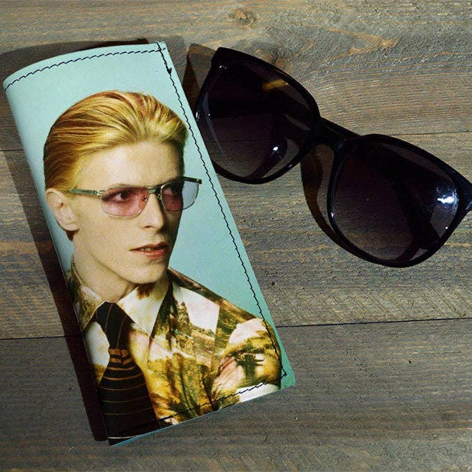 David Bowie - Printed Leather Eyeglasses Case