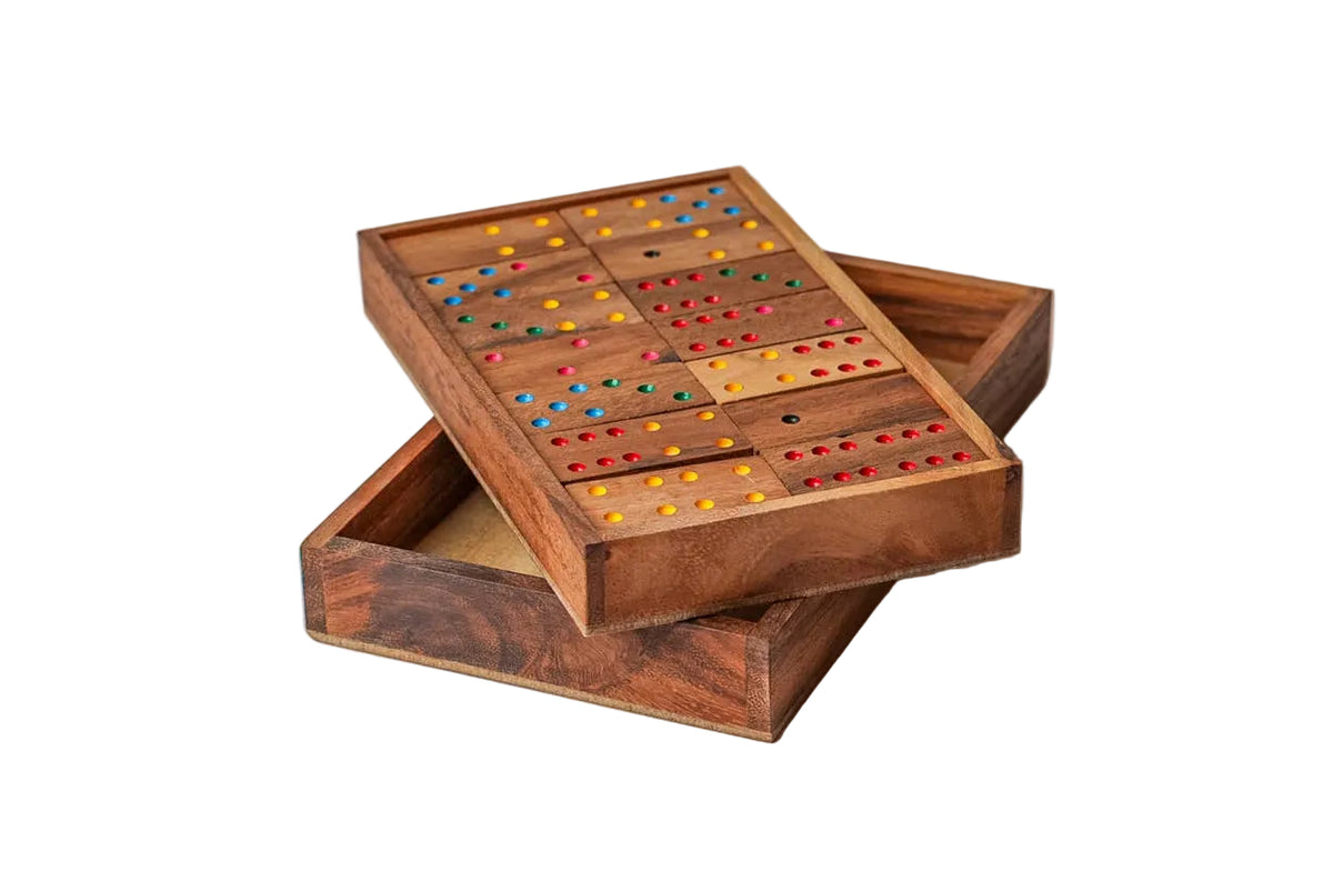 Dominoes - Classic Mangowood Game Set