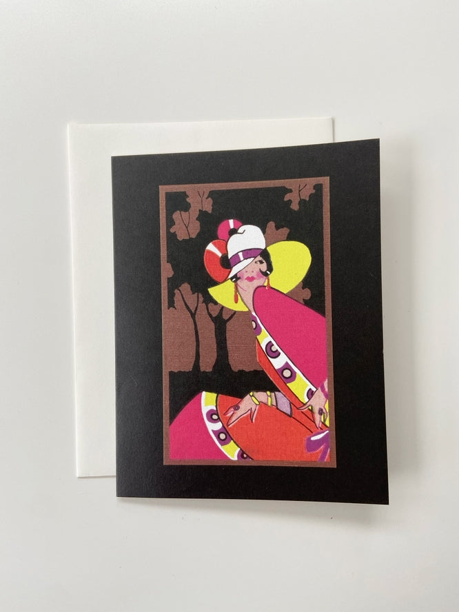 6 Art Deco Lady Vintage Style Card Set